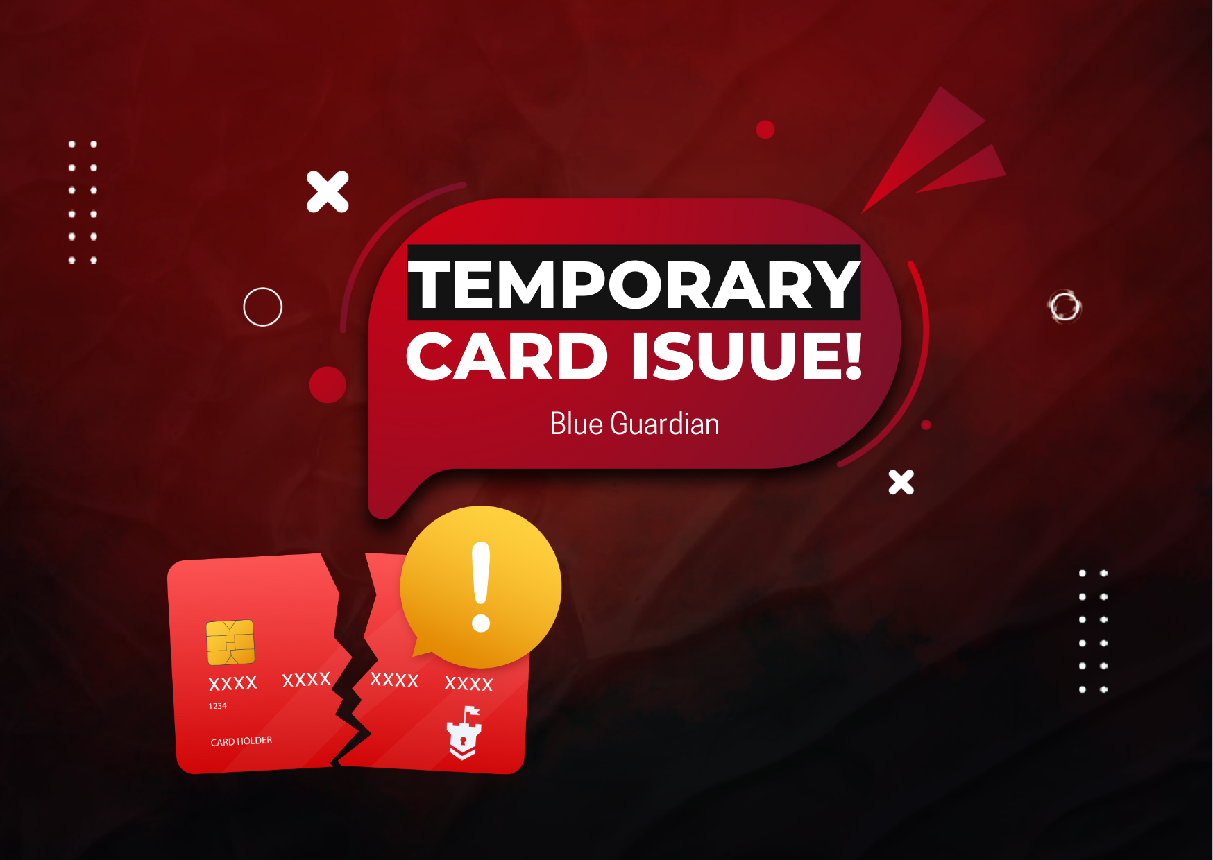 Blue Guardian Temporary Credit Card Issue for Traders!